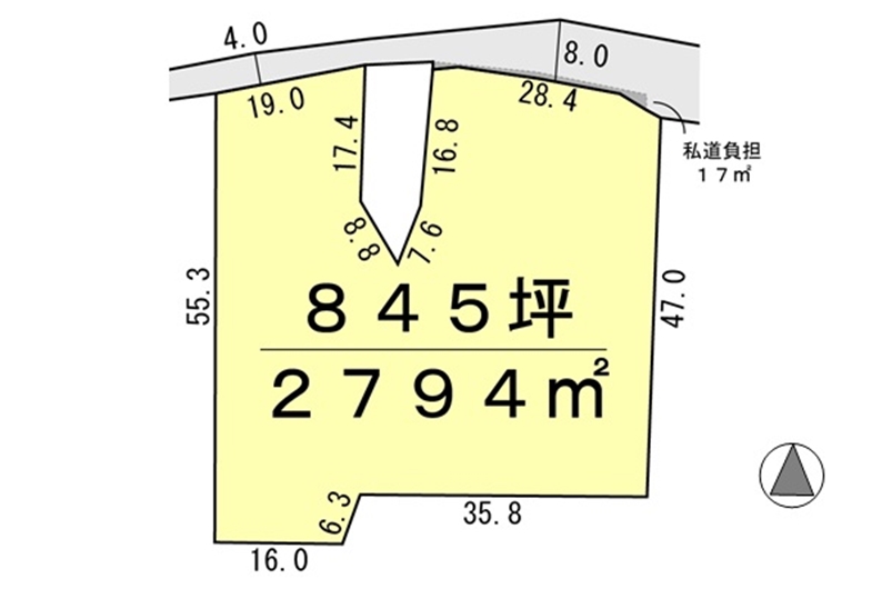 間取り区画地型図
