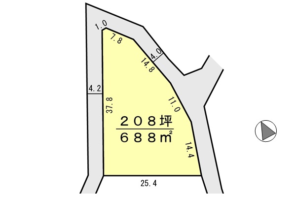 間取り区画地型図