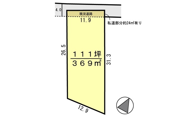 間取り区画地型図