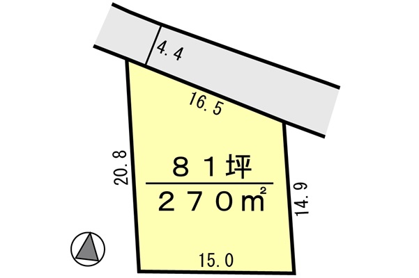 間取り区画地型図