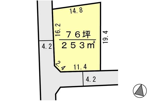 間取り区画地型図